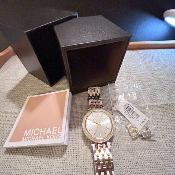 Michael Kors Women's Darci Two-Tone Stainless Steel Watch Style (MK3215) - Picture 12 of 13